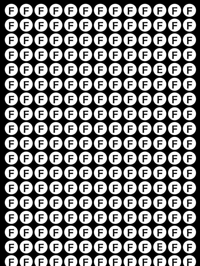 चचेरे भाई F के बीच छिपे E ढूंढकर दिखाइए। 90 % लोग हार मान चुके हैं।